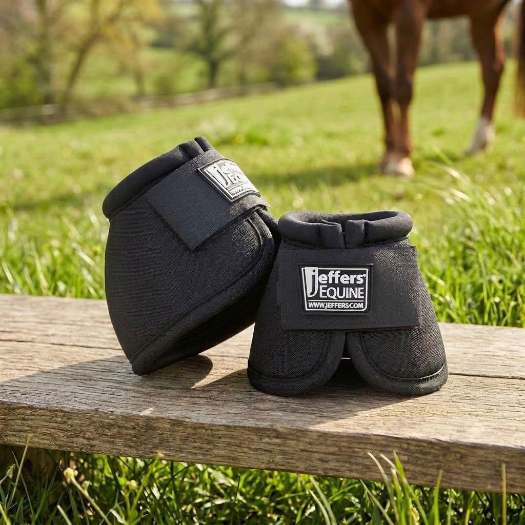 Jeffers No-Turn Bell Boots for Horses, Solid Colors, 2 ct