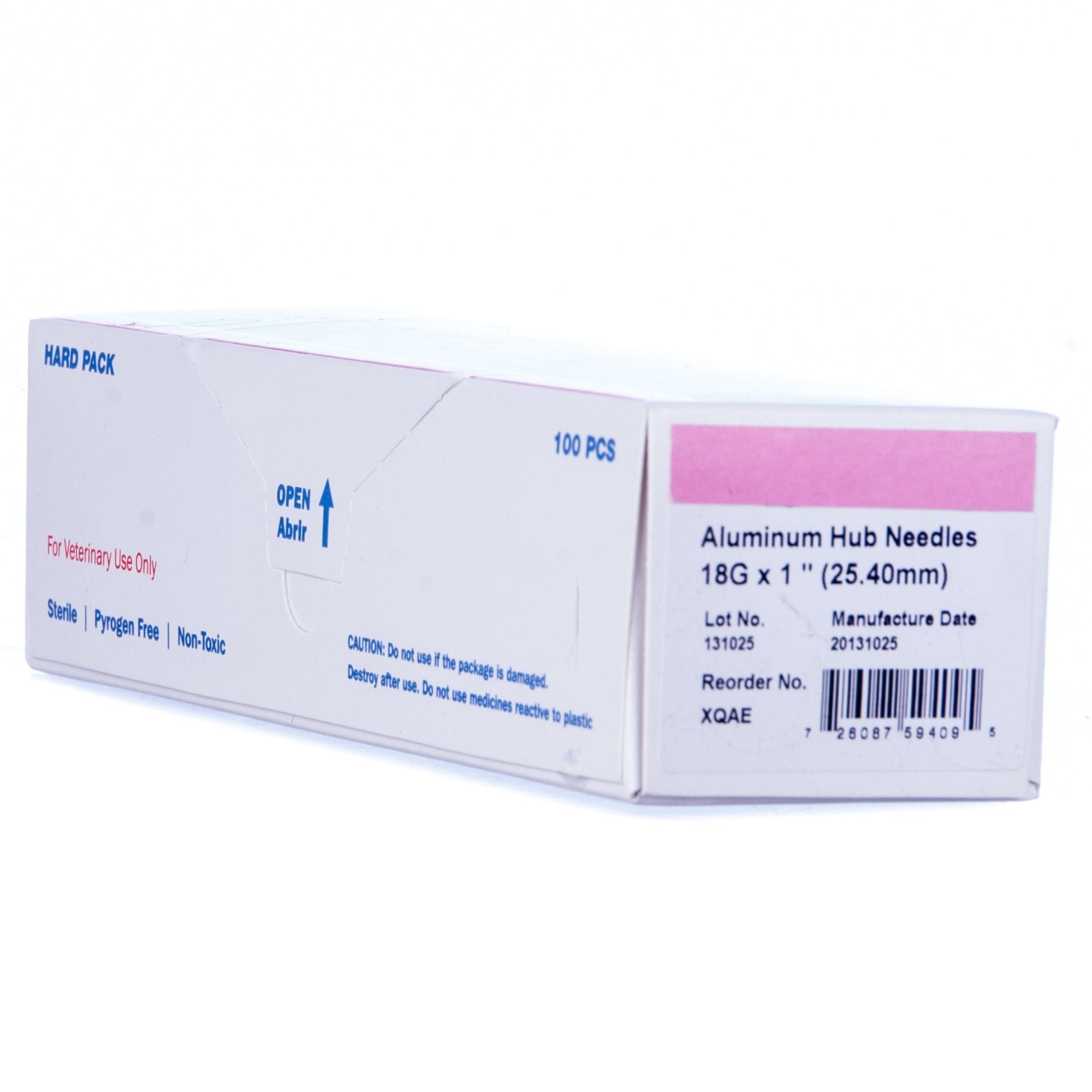 Jeffers Aluminum Hub Needles, Box of 100