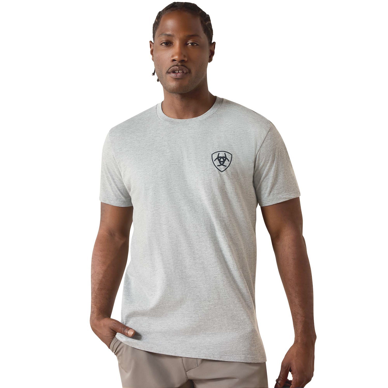 Ariat Mens Short Sleeve Shirt, Banner Badge Western Graphic Tee