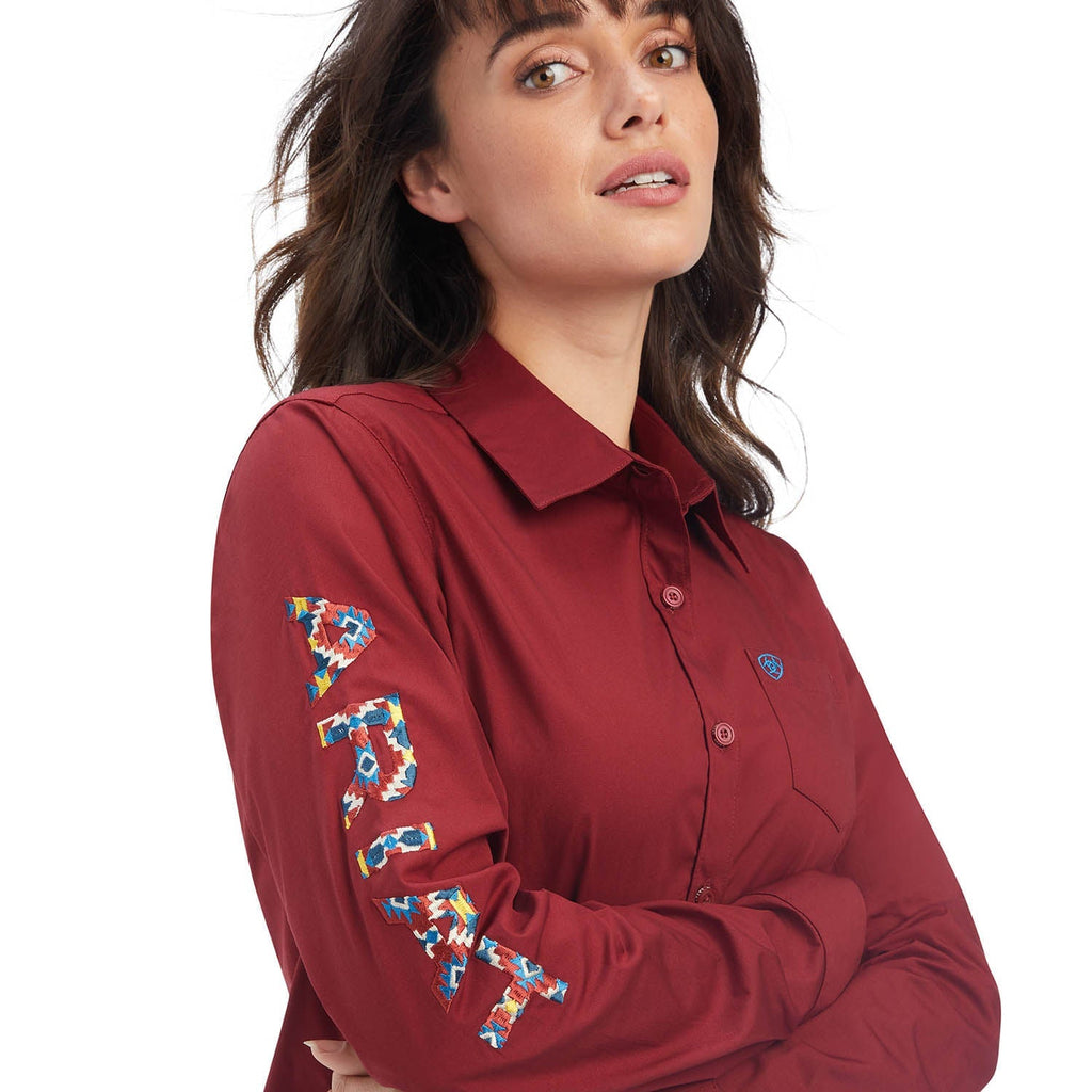 Ariat Women’s Team Kirby Wrinkle-Resistant Stretch Western Performance Shirt