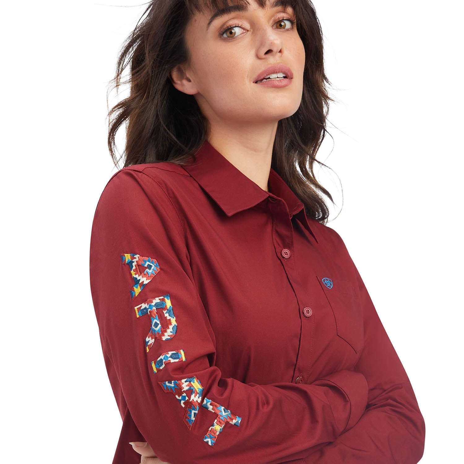 Ariat Women’s Team Kirby Wrinkle-Resistant Stretch Western Performance Shirt