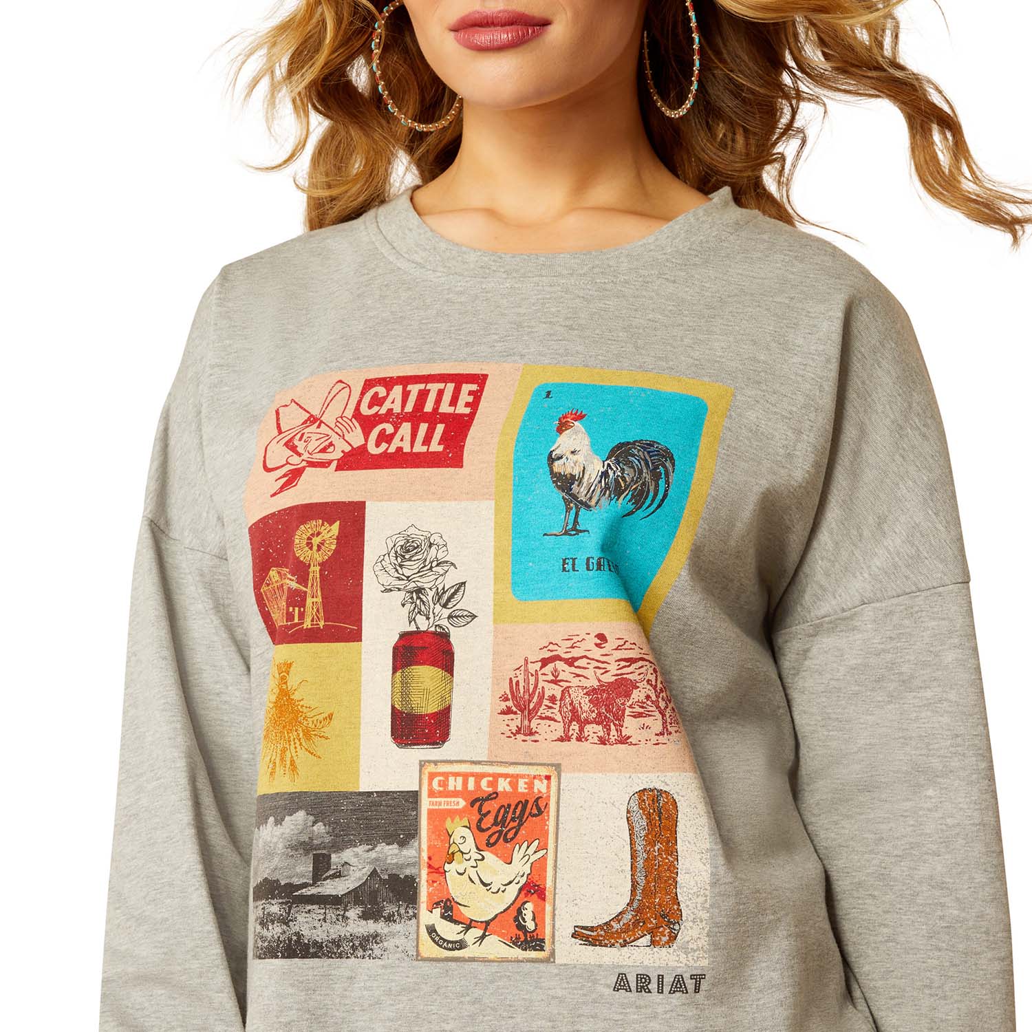 Ariat Women's Cattle Call Oversized Long Sleeve Shirt