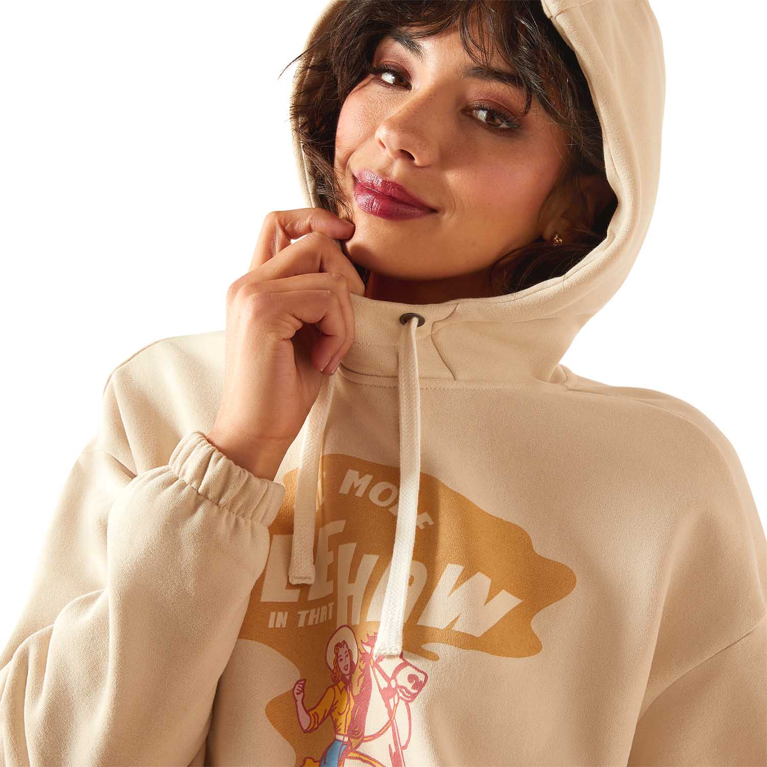 Ariat Women's Essential Sendero "Yeehaw" Oversized Graphic Hoodie – Casual Texas-Inspired Pullover