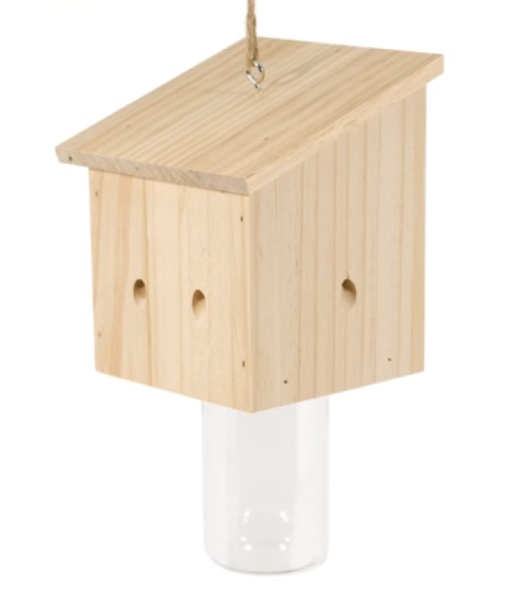 Durable Outdoor Carpenter Bee Trap - Pine Wood, Eco-Friendly, Hanging or Mounting, Multiple Styles
