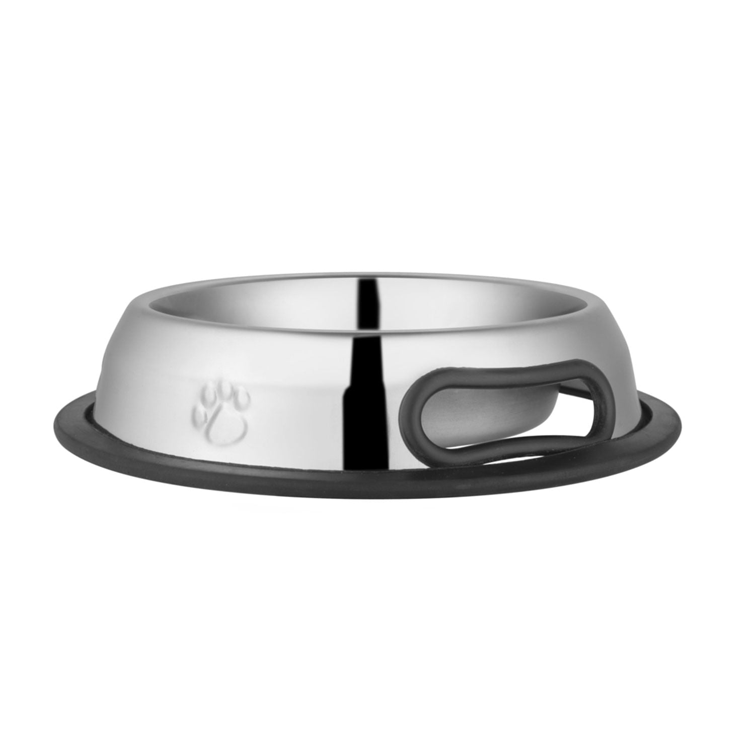 Jeffers Pet Embossed No-Tip Anti-Skid Stainless Steel Pet Bowls for Dogs, Cats, Puppies, Kittens – Rubber Base, Food & Water Feeding Dish