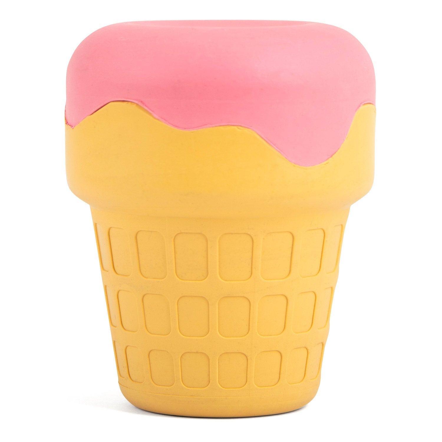 Jeffers Ice Cream Cone Natural Rubber Stuffable Treat Dispensing Dental Dog Chew Toy