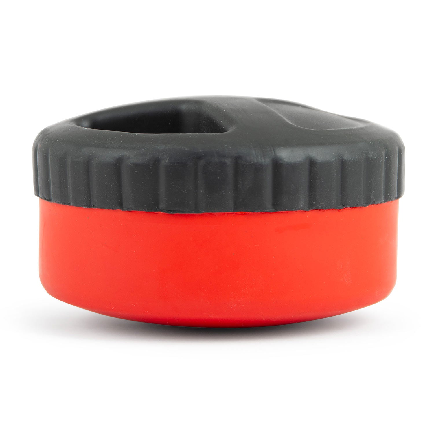 Jeffers Red Hockey Puck Natural Rubber Treat Dispensing Dental Dog Chew Toy