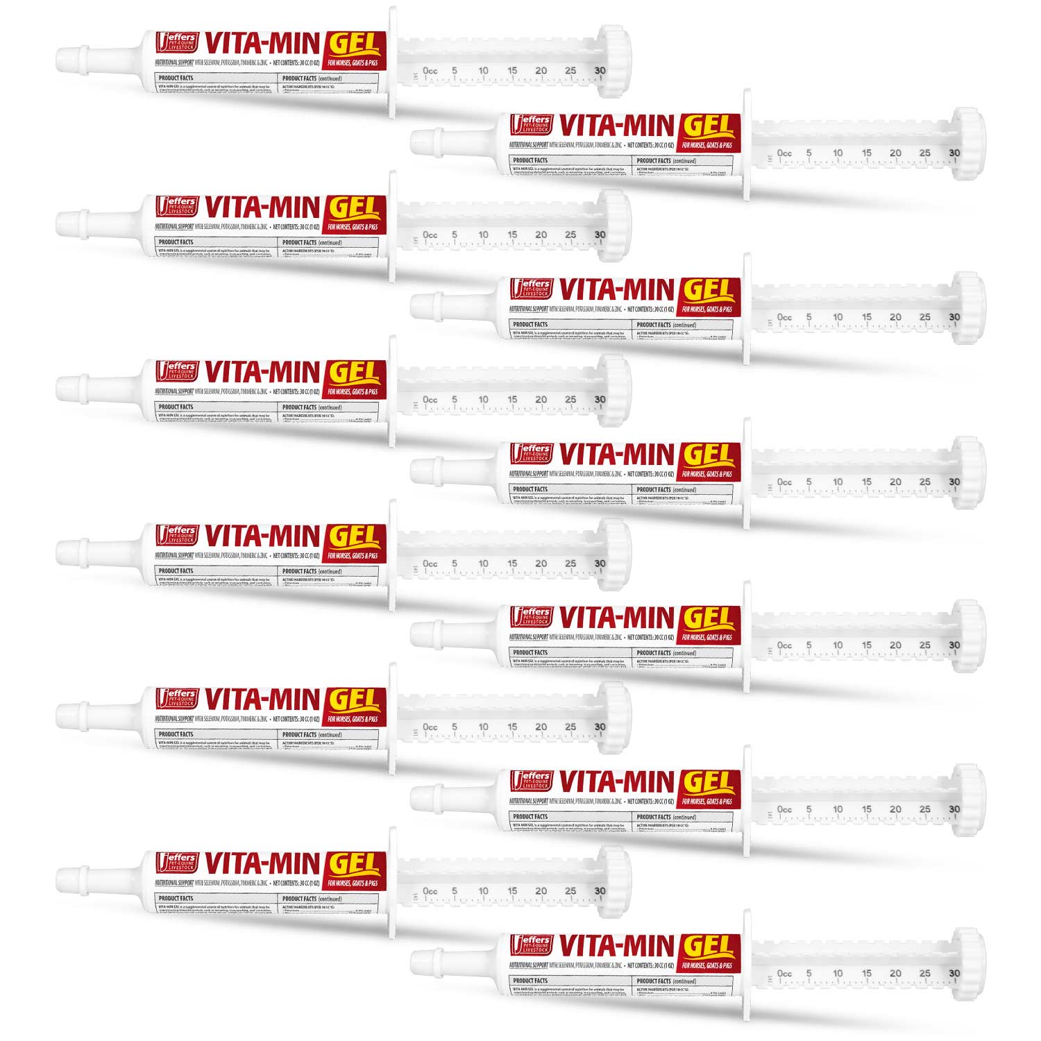 Jeffers Vita-Min Gel with Vit E & B12 for Cattle, Horses, Sheep, Goats & Swine