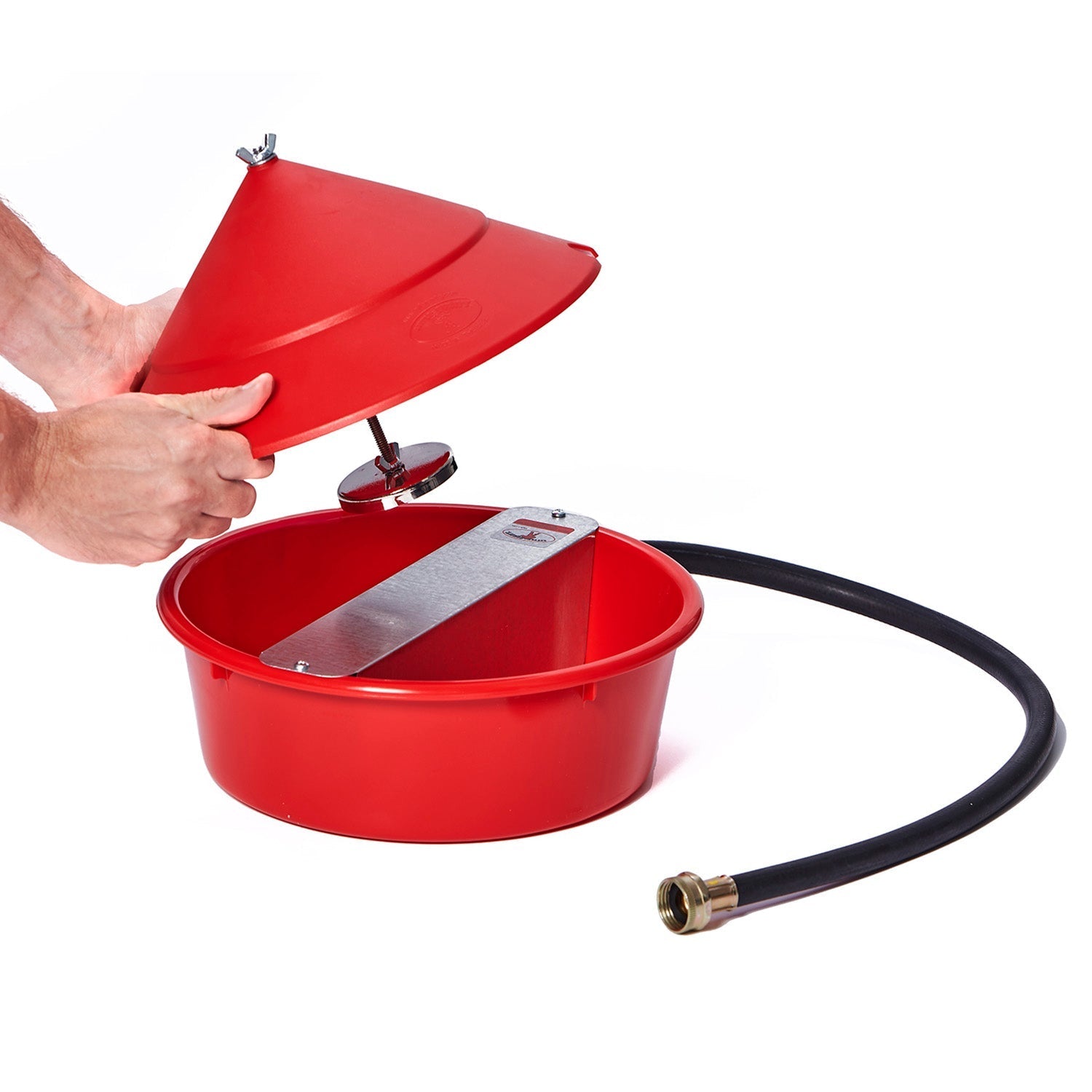 Little Giant Automatic Chicken Waterer with Cover, 5 qt