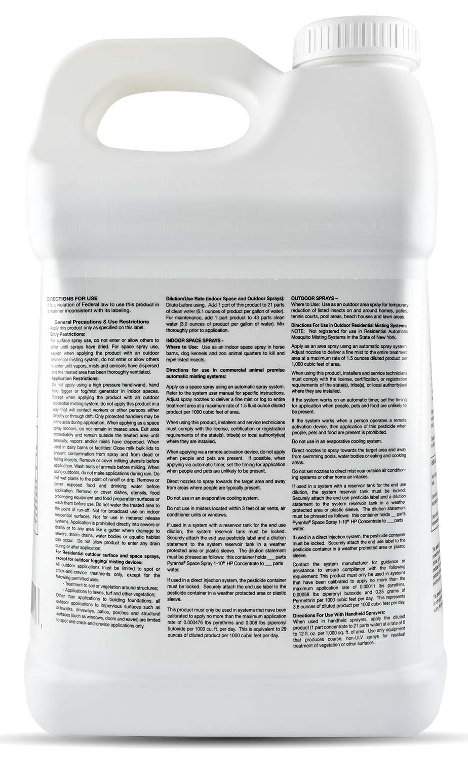 Pyranha Insect Control Space Fly Spray 1-10 HPS Concentrate for Barns, Stables, & Kennels